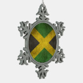 Ornement Flocon De Neige Drapeau affligé par cru de la Jamaïque (Gauche)