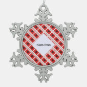 Ornement Flocon De Neige Drapeau albanais Carrelé Personnalisé (Devant)