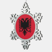 Ornement Flocon De Neige Drapeau Albanie (Vue impression)