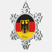 Ornement Flocon De Neige Drapeau allemand (Vue impression)