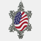 ORNEMENT FLOCON DE NEIGE DRAPEAU AMÉRICAIN (Gauche)