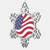 ORNEMENT FLOCON DE NEIGE DRAPEAU AMÉRICAIN (Vue impression)