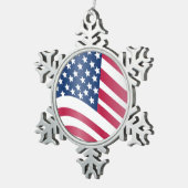 ORNEMENT FLOCON DE NEIGE DRAPEAU AMÉRICAIN (Vue impression)
