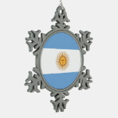 Ornement Flocon De Neige Drapeau Argentine (Gauche)