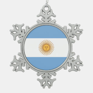 Ornement Flocon De Neige Drapeau Argentine