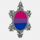 Ornement Flocon De Neige Drapeau bisexuel (Gauche)