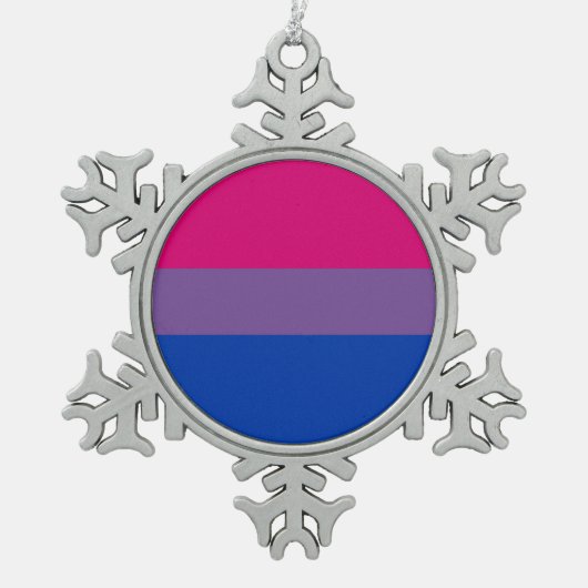 Ornement Flocon De Neige Drapeau bisexuel (Devant)