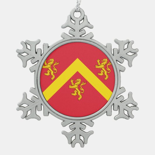 Ornement Flocon De Neige Drapeau d'Anglesey (Devant)