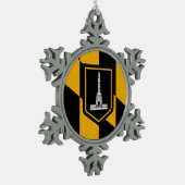 Ornement Flocon De Neige Drapeau de Baltimore, Maryland (Gauche)