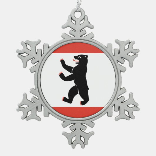 Ornement Flocon De Neige Drapeau de Berlin (Devant)