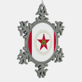 Ornement Flocon De Neige Drapeau de Birmingham, Alabama Snowflake Pewter Ch (Gauche)
