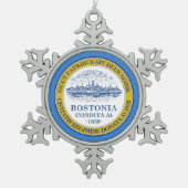 Ornement Flocon De Neige Drapeau de Boston, le Massachusetts (Devant)