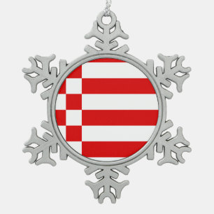 Ornement Flocon De Neige Drapeau de Brême Flocon de neige de l'ornement de