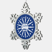Ornement Flocon De Neige Drapeau de Buffalo, New York Snowflake Pewter Chri (Vue impression)