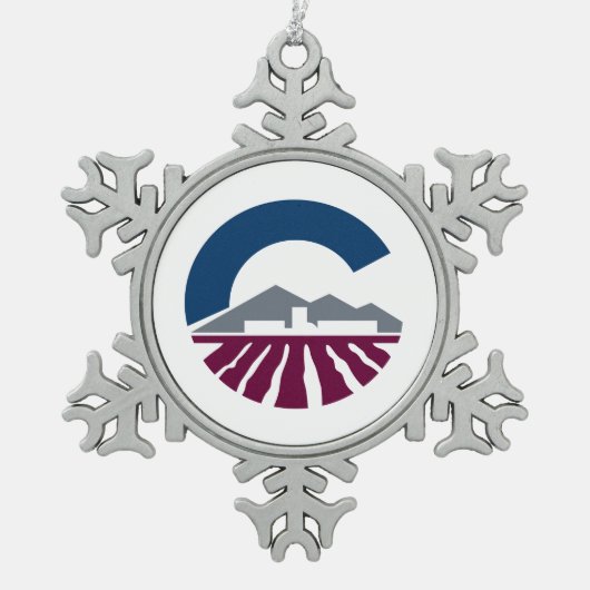 Ornement Flocon De Neige Drapeau de Chandler, Arizona (Devant)