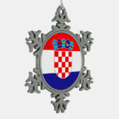 Ornement Flocon De Neige Drapeau de Croatie (Gauche)