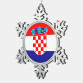 Ornement Flocon De Neige Drapeau de Croatie (Vue impression)