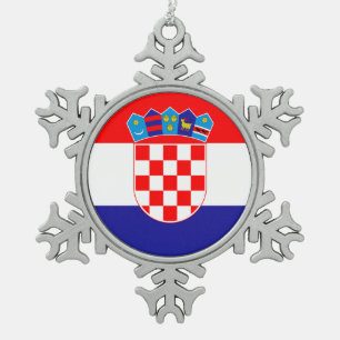 Ornement Flocon De Neige Drapeau de Croatie