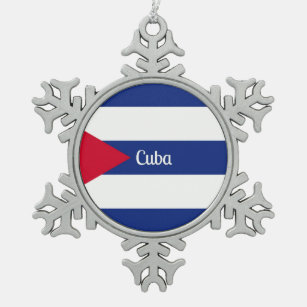 Ornement Flocon De Neige Drapeau de Cuba