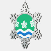 Ornement Flocon De Neige Drapeau de Cumberland (Vue impression)