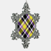 Ornement Flocon De Neige Drapeau de fierté éclectique boho non binaire à ca (Gauche)