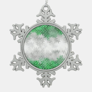 Ornement Flocon De Neige Drapeau de fierté grisromantique abstrait ondulé t