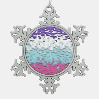 Ornement Flocon De Neige Drapeau de fierté multisexuel funky trippy ondulé
