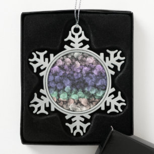 Ornement Flocon De Neige Drapeau de fierté Uingender Boho Groovy Bulles Écl