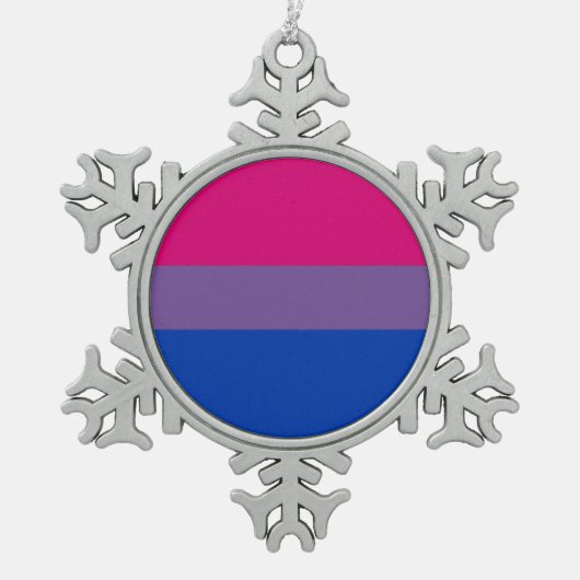 Ornement Flocon De Neige Drapeau de la fierté bisexuelle (Devant)