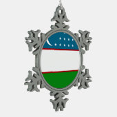 Ornement Flocon De Neige Drapeau de l'Ouzbékistan (Gauche)