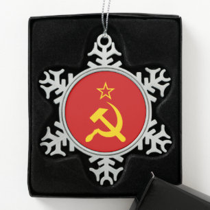 Ornement Flocon De Neige Drapeau de l'URSS - Drapeau de l'Union soviétique