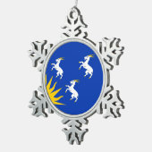 Ornement Flocon De Neige Drapeau de Merionethshire (Vue impression)