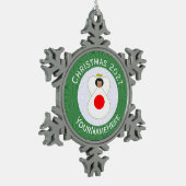 Ornement Flocon De Neige Drapeau de Noël de l'ange japonais personnalisé (Gauche)