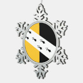 Ornement Flocon De Neige Drapeau de Norfolk (Vue impression)