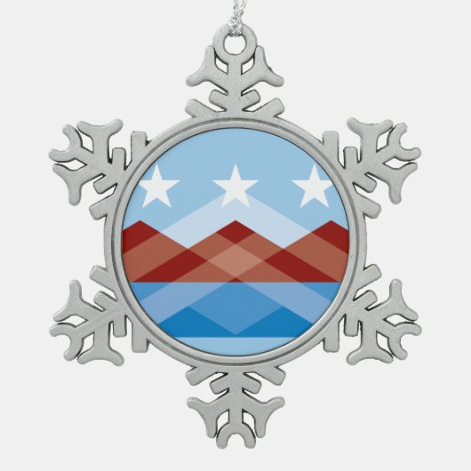Ornement Flocon De Neige Drapeau de Peoria, Arizona (Devant)