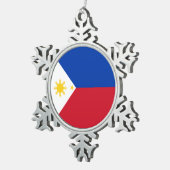 Ornement Flocon De Neige Drapeau de Philippines (Vue impression)