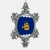 Ornement Flocon De Neige Drapeau de Québec (Gauche)