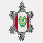 Ornement Flocon De Neige Drapeau de Raleigh, Caroline du Nord Snowflake Pew (Gauche)