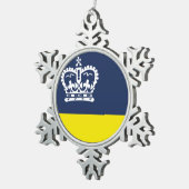 Ornement Flocon De Neige Drapeau de Regina, (Vue impression)