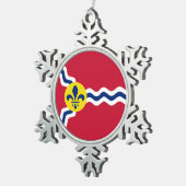 Ornement Flocon De Neige Drapeau de Saint-Louis, Missouri (Vue impression)