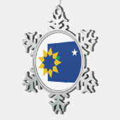 Ornement Flocon De Neige Drapeau de Topeka, Kansas (Vue impression)