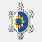 Ornement Flocon De Neige Drapeau de Topeka, Kansas (Vue impression)