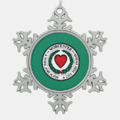 Ornement Flocon De Neige Drapeau de Worcester, le Massachusetts (Devant)