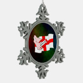 Ornement Flocon De Neige Drapeau Des Supporters De L'Équipe De Rugby D'Angl (Gauche)