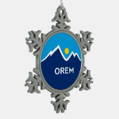Ornement Flocon De Neige Drapeau d'Orem, Utah (Gauche)