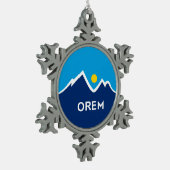 Ornement Flocon De Neige Drapeau d'Orem, Utah (Gauche)