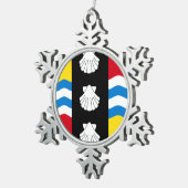 Ornement Flocon De Neige Drapeau du Bedfordshire (Vue impression)