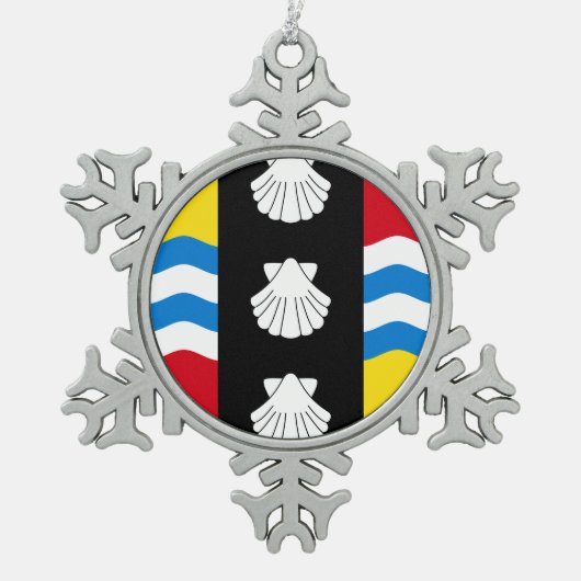 Ornement Flocon De Neige Drapeau du Bedfordshire (Devant)