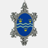 Ornement Flocon De Neige Drapeau du Cambridgeshire (Gauche)