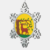 Ornement Flocon De Neige Drapeau du comté historique de Berkshire (Vue impression)